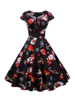 Casual Printed Midi Dress Multicolour