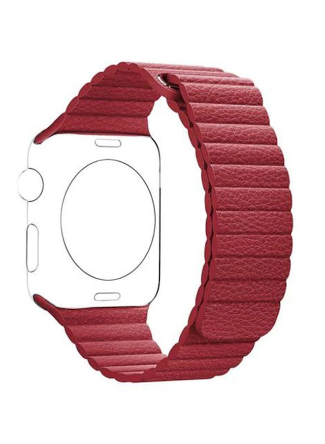 مارجون سوار بديل حلقي لساعة أبل ووتش سيريز 3/2/1 أحمر - Image 2