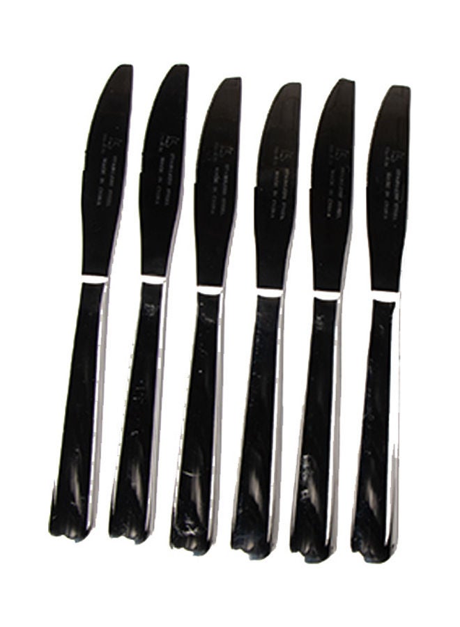 Squalo 6-Piece Elegant Stainless Steel Knife Set Silver 20.3x1.5cm  - Image 2