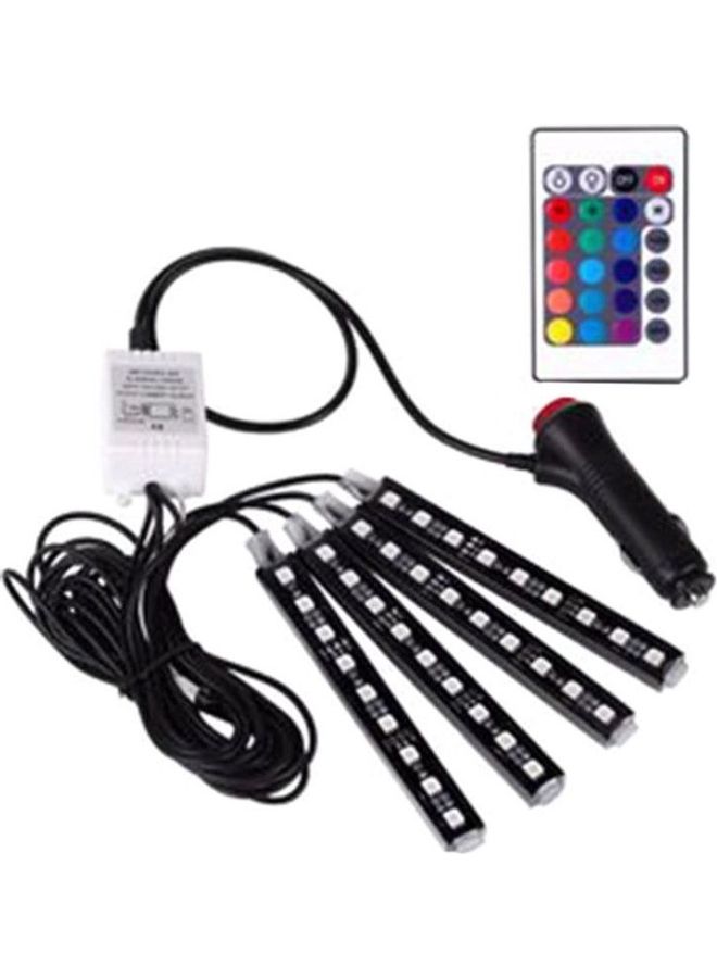 Generic 4-Piece LED Interior Car Strip Light With RC