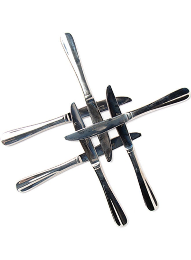 Squalo 6 Piece Elegant Table Knives Black 20cm  - Image 2