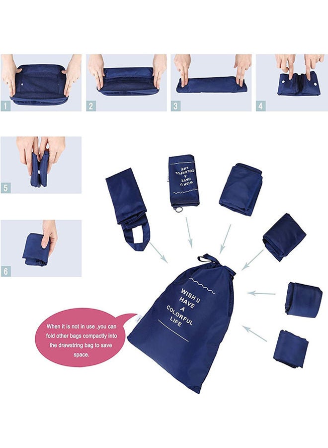 Generic - 7-Piece Waterproof Luggage Set Blue - Image 1
