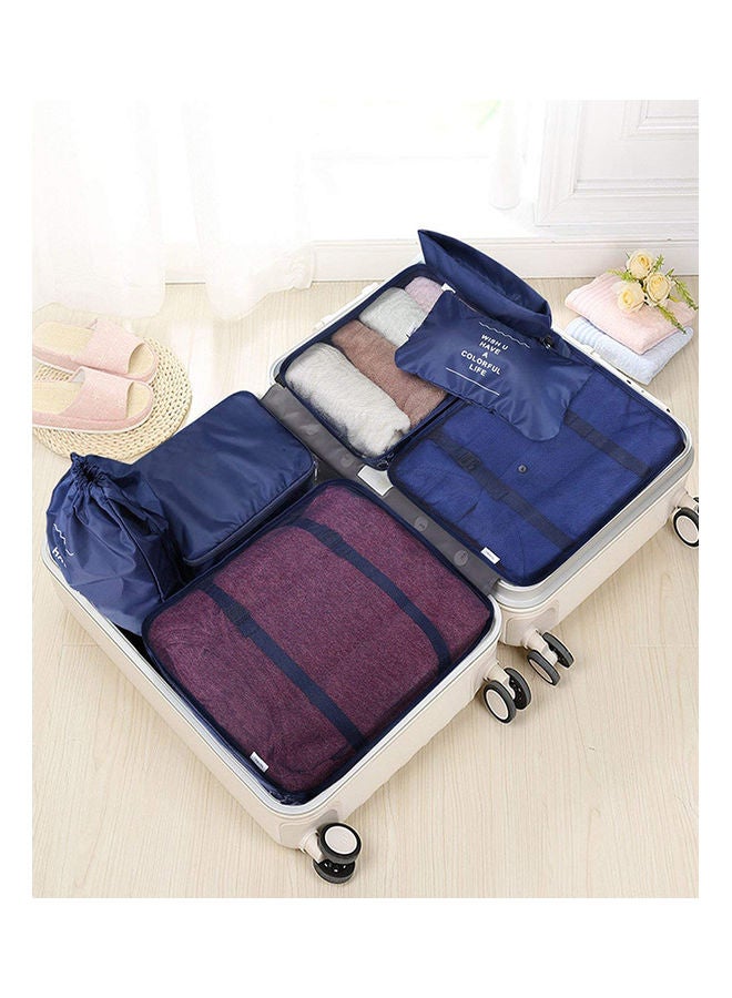 Generic - 7-Piece Waterproof Luggage Set Blue - Image 1