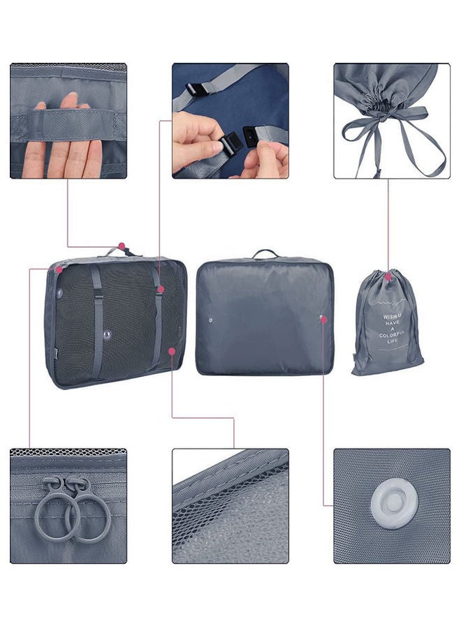 Generic - 7-Piece Waterproof Luggage Set Grey - Image 1