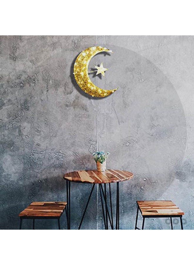 Ramadan Lantern With LED Light And Three AAA Batteries Warm Yellow 50cm - Image 3