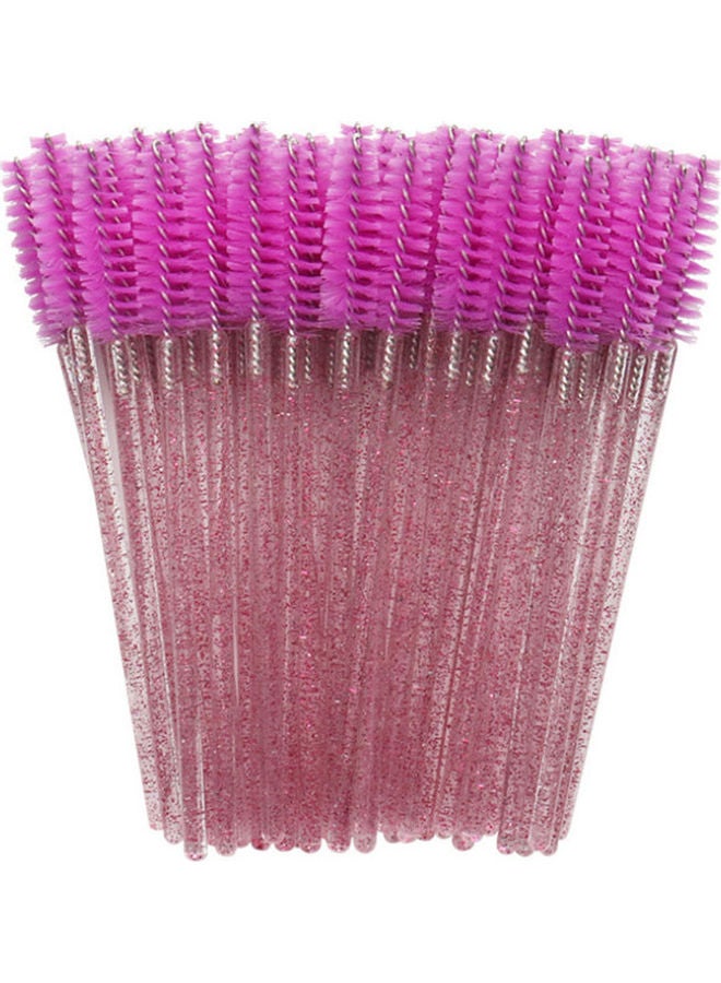 50-Piece Disposable Eyelash Brush Makeup Kit Rose red - Image 1