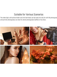 أندوير حلقة إضاءة LED قابلة للتعتيم لتصوير الفيديو أبيض/أسود/برتقالي  - Image 3