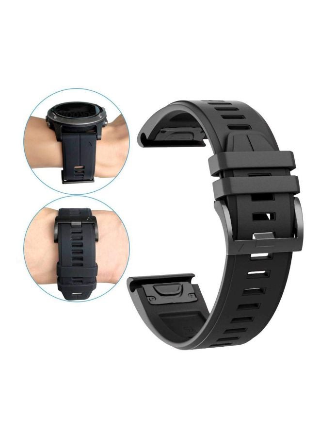 Voberry Replacement Watch Band With Tools For Garmin Fenix 5 Plus Black - Image 4