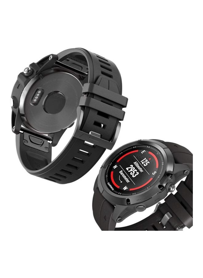 Voberry Replacement Watch Band With Tools For Garmin Fenix 5 Plus Black - Image 5