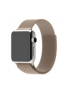 MARGOUN Milanese Loop Stainless Steel Band for Apple Watch 42/44/45mm Gold  - Image 3