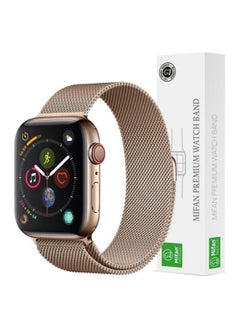 MARGOUN Milanese Loop Stainless Steel Band for Apple Watch 42/44/45mm Gold  - Image 4