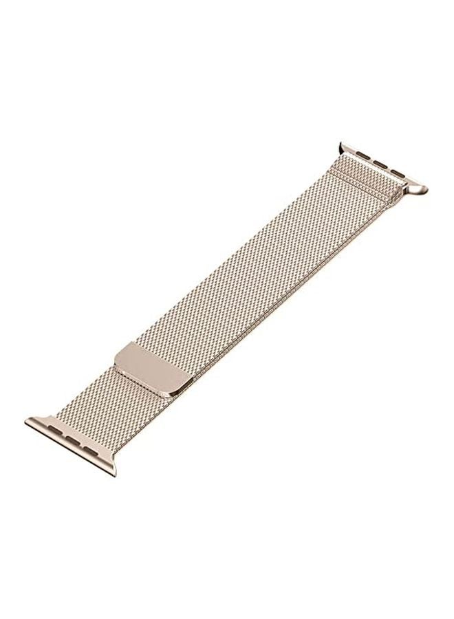 MARGOUN - Milanese Loop Stainless Steel Band for Apple Watch 42/44/45mm Gold - Image 1