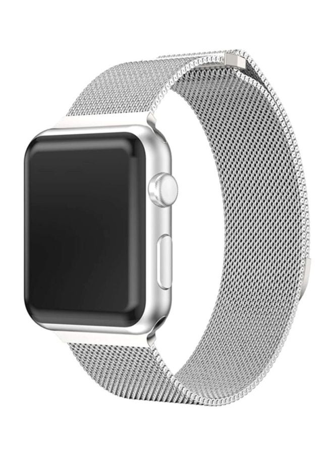 Voberry Stainless Steel Replacement Band For Apple Watch Series 3 42mm Silver - Image 2