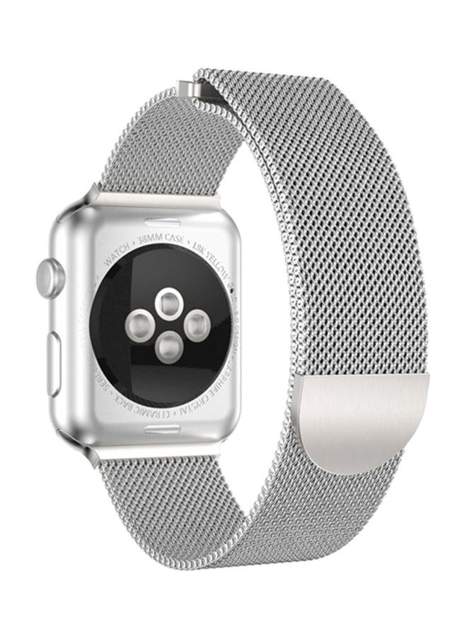 Voberry Stainless Steel Replacement Band For Apple Watch Series 3 42mm Silver - Image 3