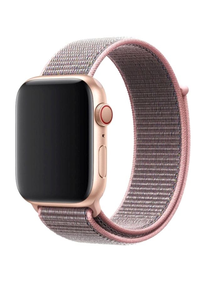 MARGOUN - Nylon Band for Apple Watch  49mm 45mm 44mm 42mm Compatible with iWatch Strap Series Ultra2/Ultra/8/7/6/5/4/3/2/1/SE/SE2 Rose Gold/Grey - Image 1