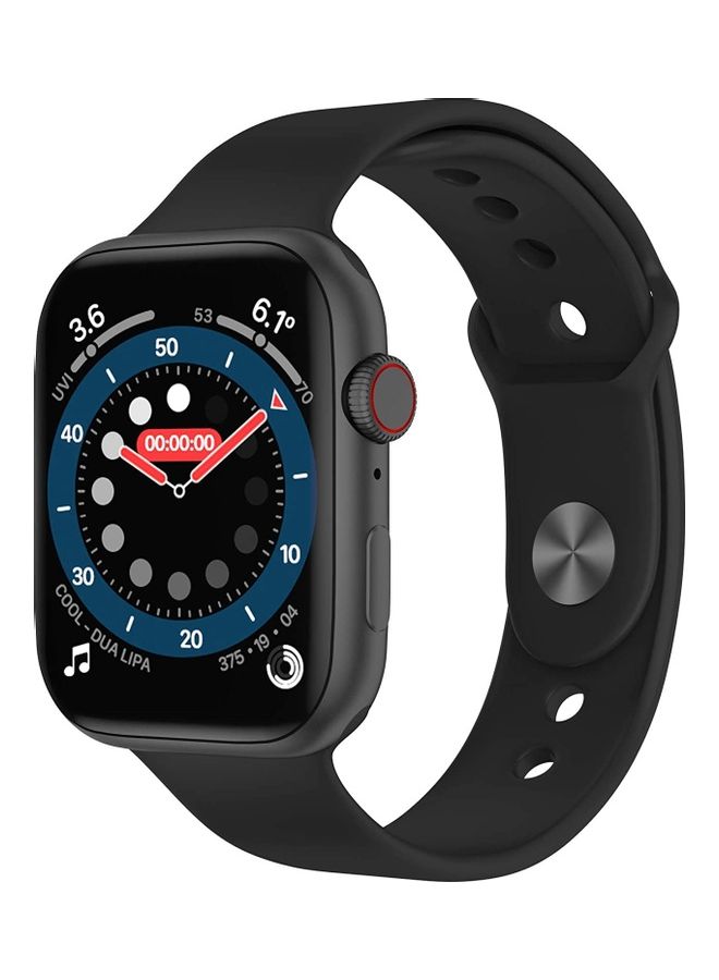 إي وورلد ساعة ذكية من السلسلة 6 بشاشة تعمل باللمس بالكامل طراز FK88 أسود - Image 1