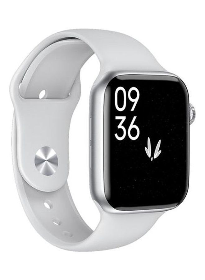 إي وورلد ساعة ذكية من السلسلة 6 بشاشة تعمل باللمس بالكامل طراز FK88 أبيض/ أسود - Image 1