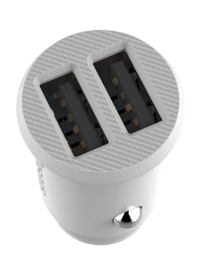 Baseus Dual USB Grain Car Charger White - Image 4
