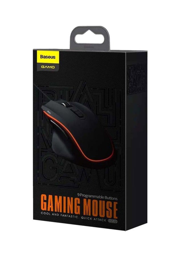 Baseus 9 Progammes Gaming Mouse Black/Orange  - Image 5