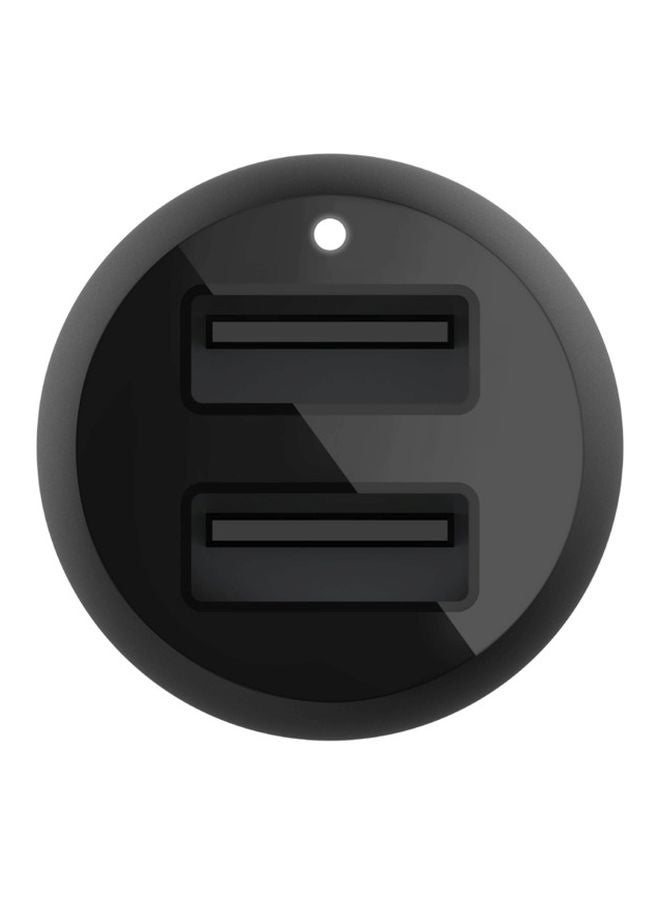 Boost Dual USB-A Car Charger With Lightning To USB-A Charging Cable Set