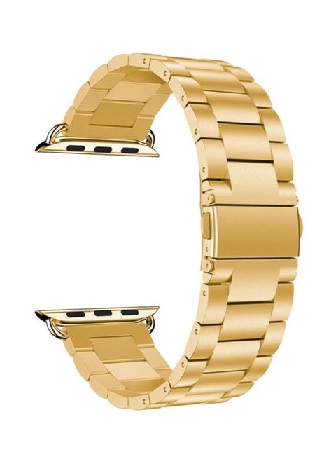 Adjustable Replacement Wrist Strap For Apple Watch Series 4 40mm Gold