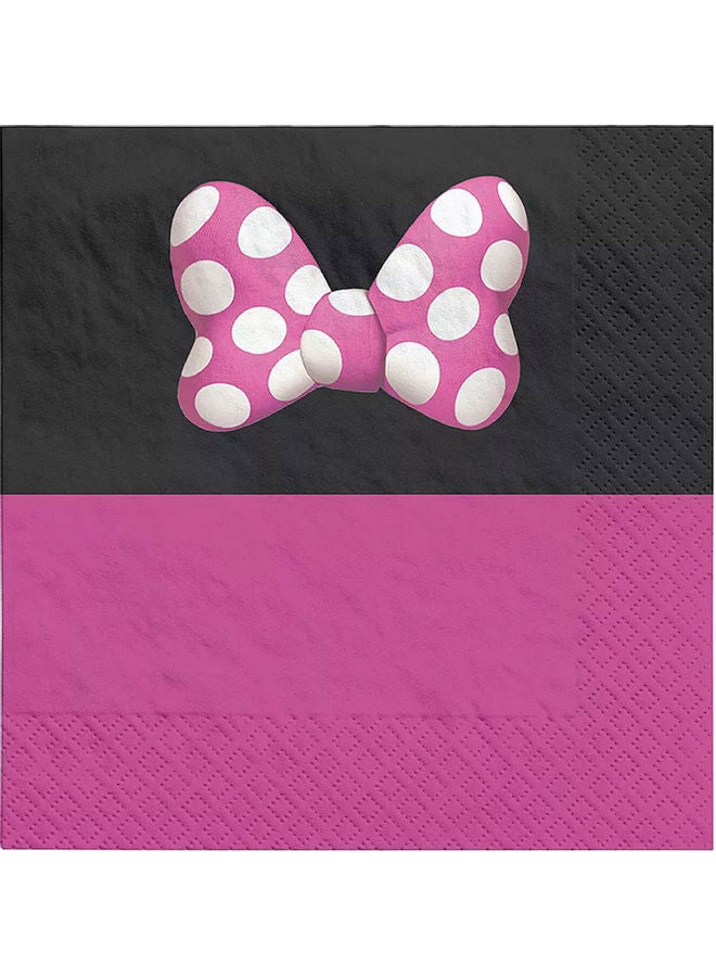 Amscan 16-Piece Minnie Mouse Forever Lunch Tissues1 Tableware Party Supplies