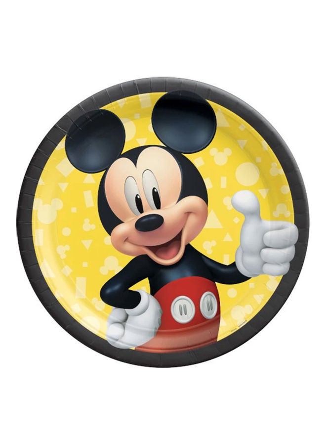 Amscan 8-Piece Disney Mickey Mouse Forever Round Paper Plate