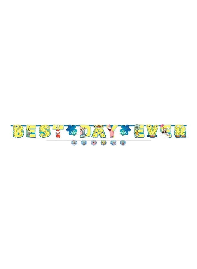 Amscan Sponge Bob Jumbo Letter Paper Banner Kit Birthday Decoration and Party Supplies