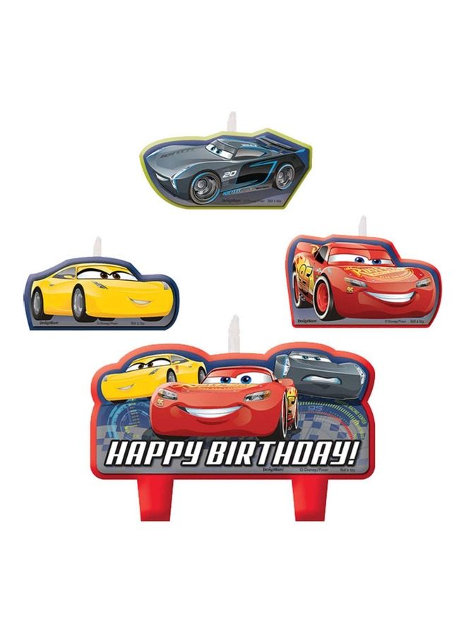 Amscan 4-Piece Disney Cars 3 Birthday Candle Set Party Supplies