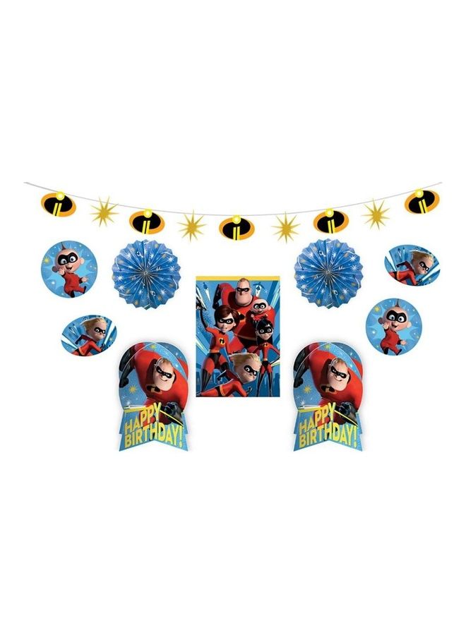 أمسكان طقم تزيين الغرفة برسومات فيلم "Incredibles 2" من ديزني