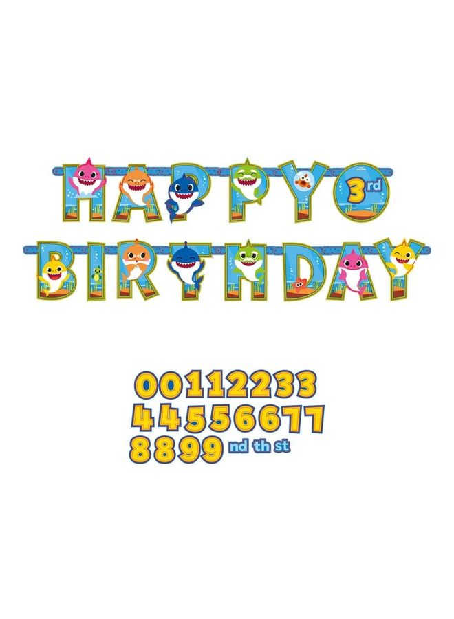 Amscan Baby Shark Jumbo Add An Age Banner Birthday Decoration and Party Supplies