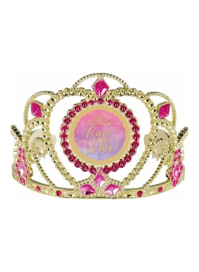 أمسكان تاج بعبارة "once upon a time" من البلاستيك المطلي كهربائياً