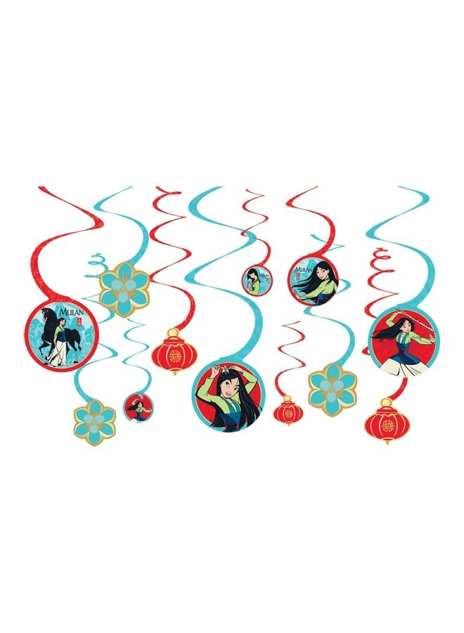 أمسكان عبوة زينة اقتصادية بتصميم من فيلم "Mulan" من ديزني تحوي 12 قطعة