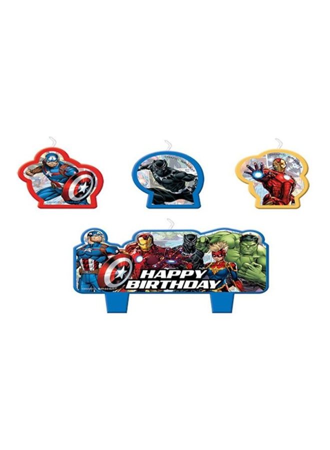 Amscan 4-Piece Avengers Powers Unite Birthday Candle Set Party Supplies 