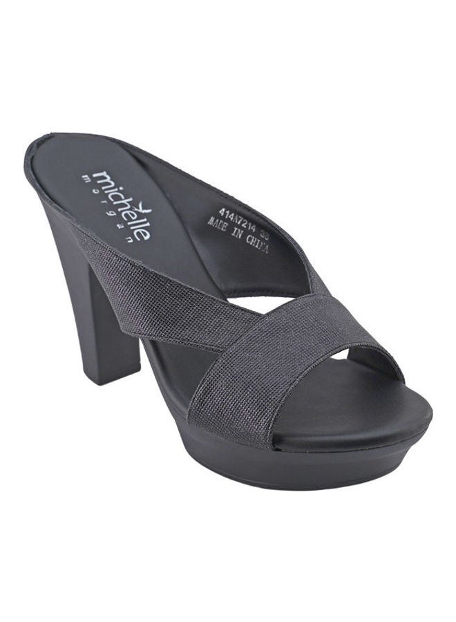 Michelle Morgan - Slip-On Heeled Sandals Black - Image 1