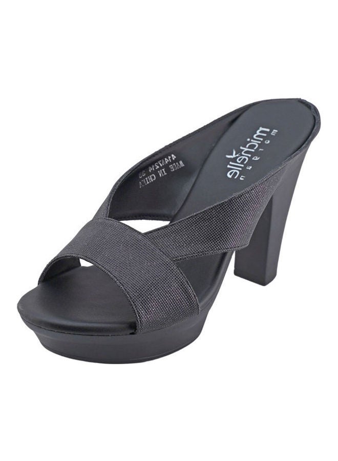 Michelle Morgan - Slip-On Heeled Sandals Black - Image 1