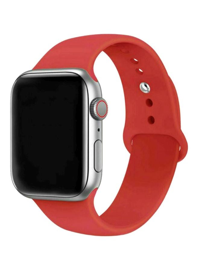 MARGOUN - Apple Watch Band 42mm/44mm/45mm Silicone Sport Watch Strap Red - Image 1
