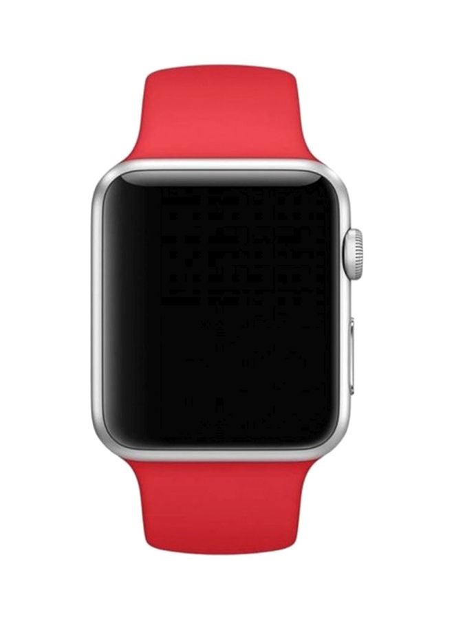 MARGOUN - Apple Watch Band 42mm/44mm/45mm Silicone Sport Watch Strap Red - Image 1