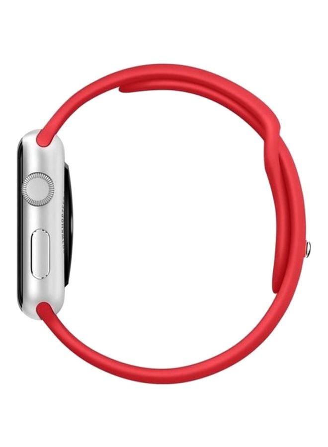 MARGOUN - Apple Watch Band 42mm/44mm/45mm Silicone Sport Watch Strap Red - Image 1