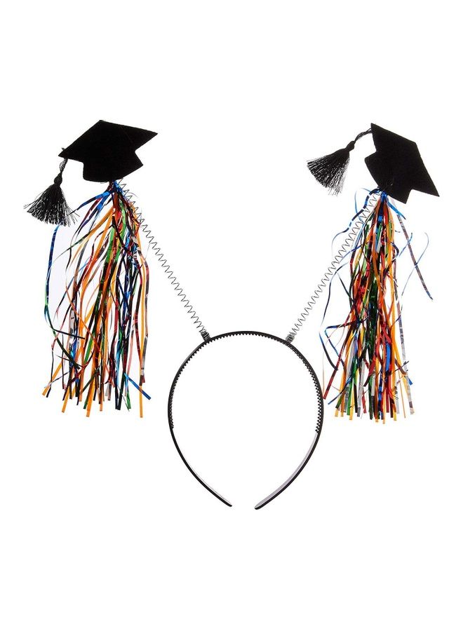 أمسكان ربطة رأس بتصميم قبعات التخرج مزينة بالشرابة