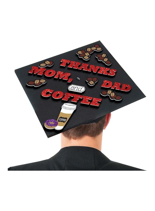 Thanks Mom, Dad And Coffee Grad Themed Cap Decorating Kit - v1618381762/N46548812A_1