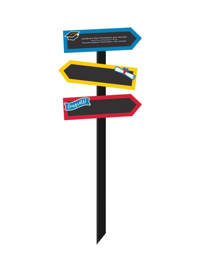 Amscan Grad Large Chalkboard Yard Stake