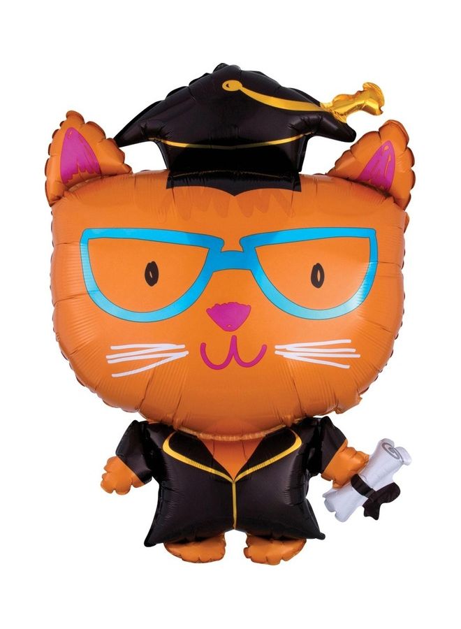 Anagram Graduation Cat SuperShape Foil Balloon Decorations Party Supplies 