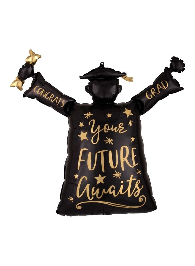 أناجرام بالون كبير الحجم مطبوع بعبارة "Your Future Awaits Graduation"