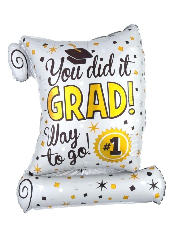 أناجرام بالون على شكل شهادة وبعبارة "You Did It"