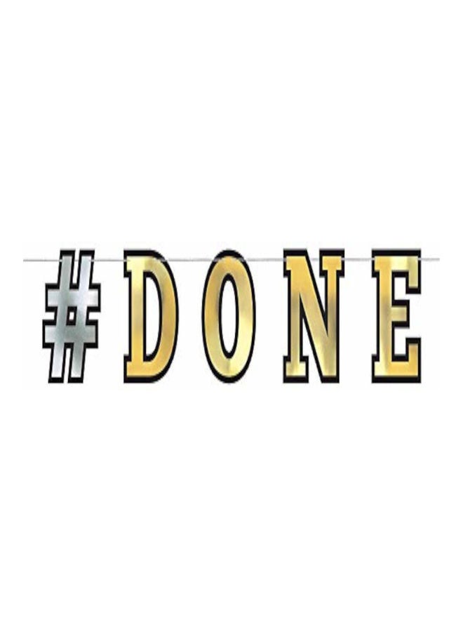 Amscan #Done Foil Letter Banner Decoration and Graduation Party Supplies