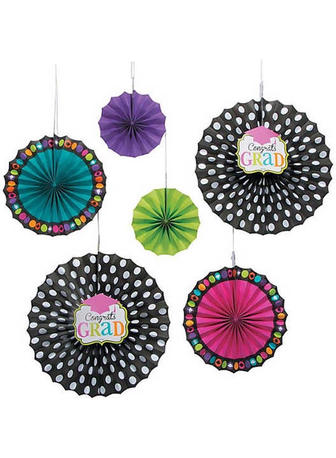 Amscan 6-Piece Big Dream Paper Fan Decorations