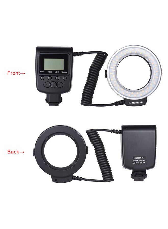 ANDOER - RF-550D 48 LED Ring Flash Light Black/White - Image 1