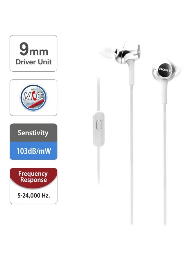 سوني سماعة أذن داخلية MDR-EX255AP أبيض - Image 4