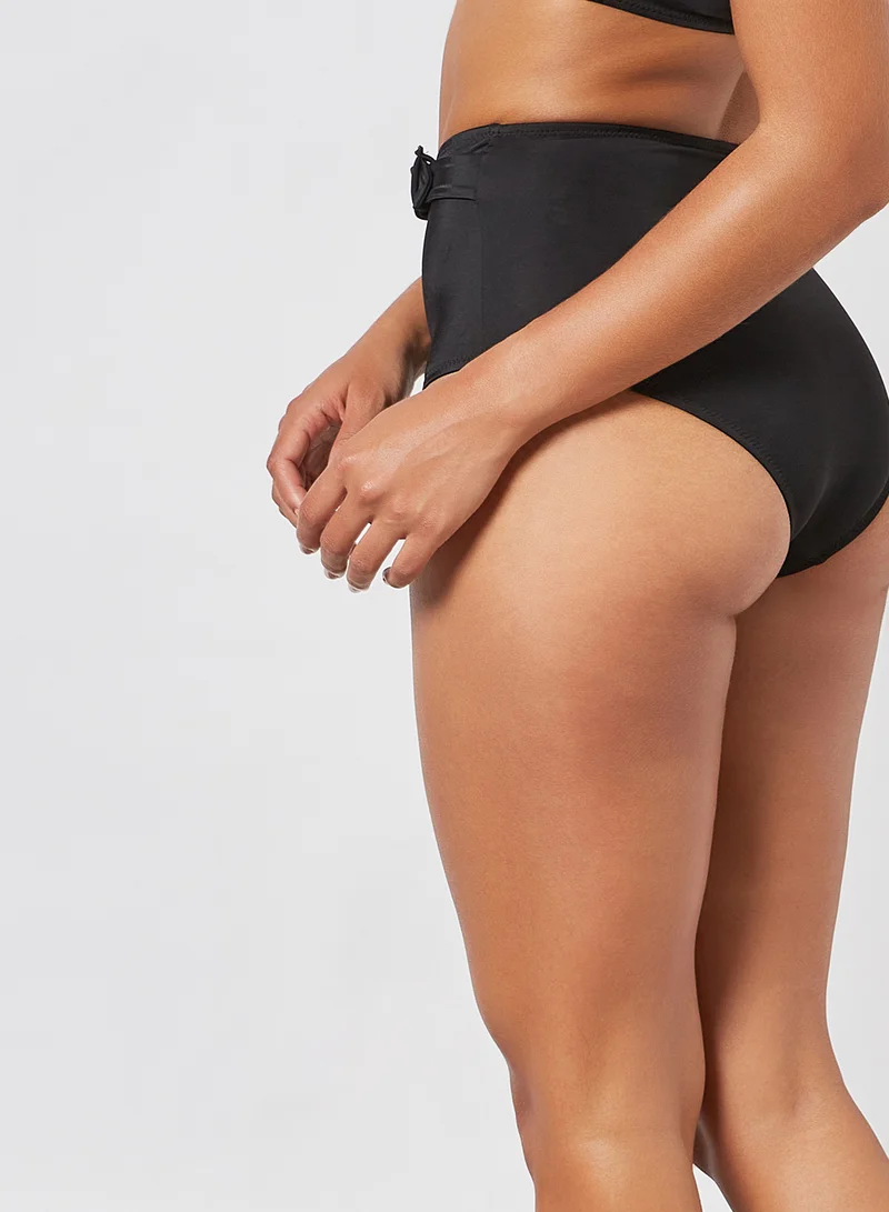 trendyol Belted Bikini Bottom Black